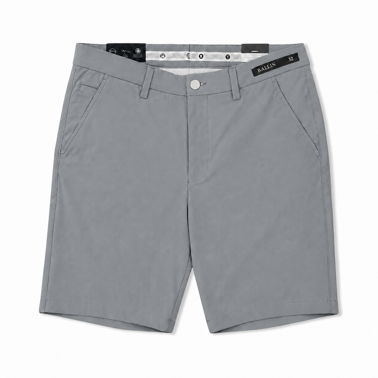 Grey Techno Ultimate Short 9" - Drummond Fit | Ballin
