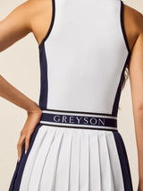 Leo Color Block Dress - Maltese Blue/ Arctic | Greyson Clothiers