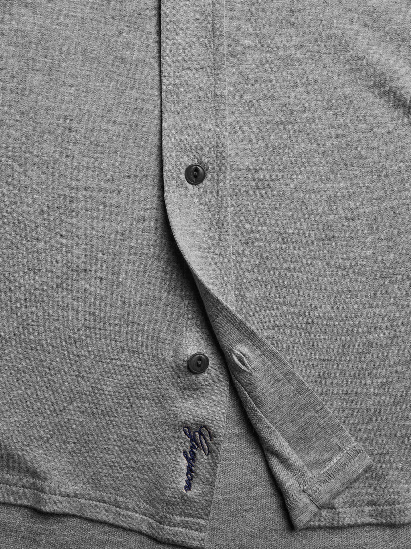 Catskill Knit Shirt Light Grey Heather Greyson Clothiers