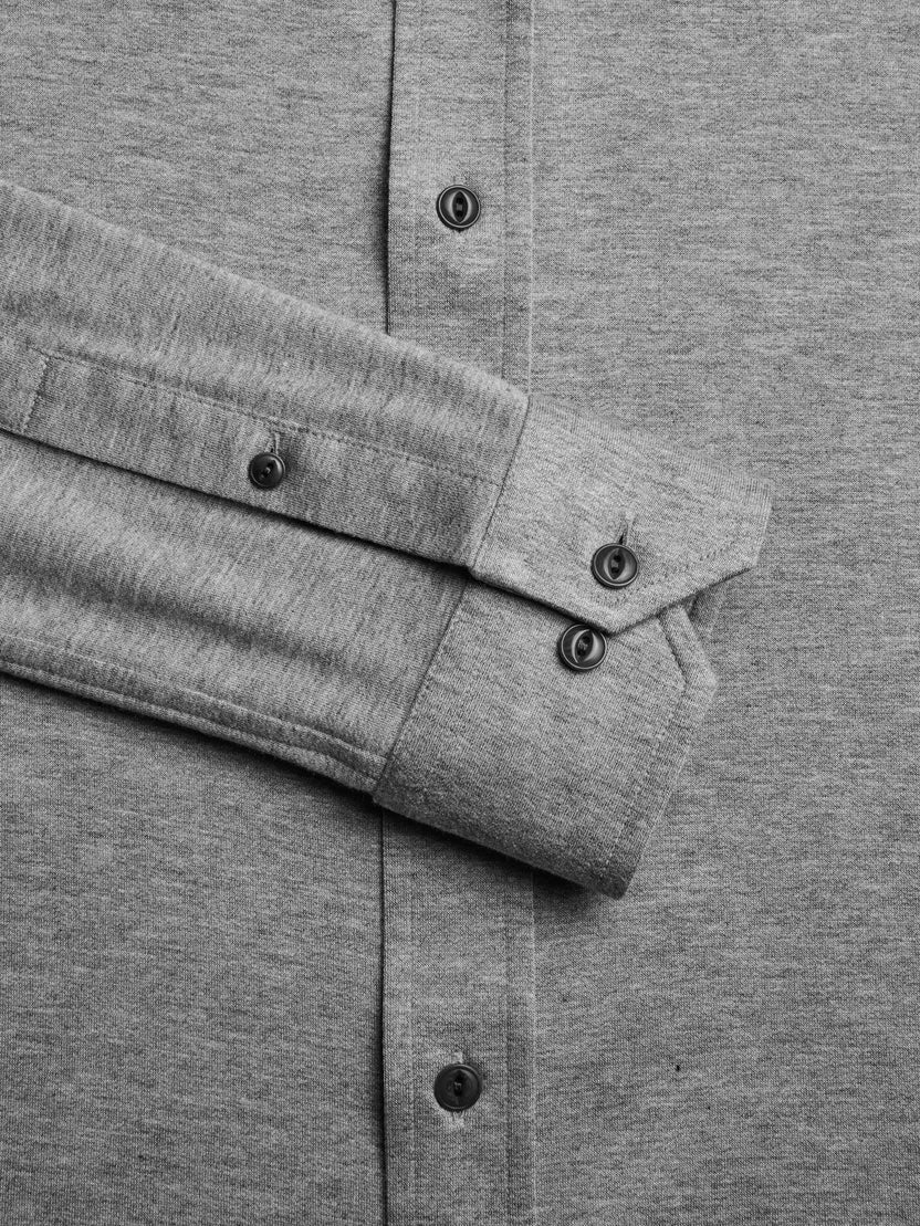 Catskill Knit Shirt Light Grey Heather Greyson Clothiers