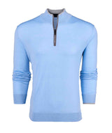 Saratoga Quarter-Zip Sweater - Wolf Blue | Greyson Clothiers