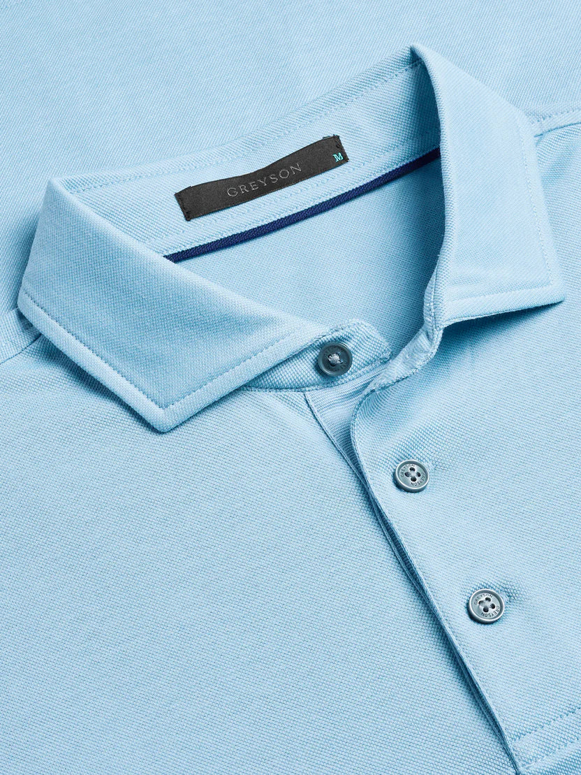 Greyson Clothiers Short Sleeve Omaha Polo in Wolf Blue