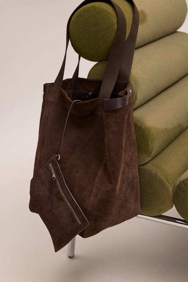 Grip Suede Tote Bag - Deep Truffle | NN.07