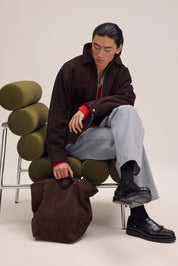 Grip Suede Tote Bag - Deep Truffle | NN.07