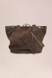Grip Suede Tote Bag - Deep Truffle | NN.07
