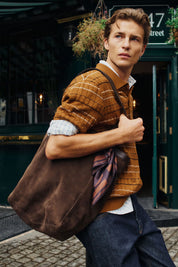 Grip Suede Tote Bag - Deep Truffle | NN.07