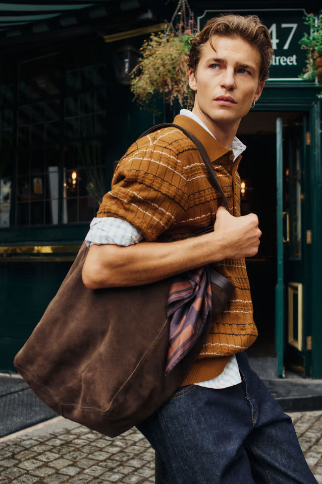 Grip Suede Tote Bag - Deep Truffle | NN.07