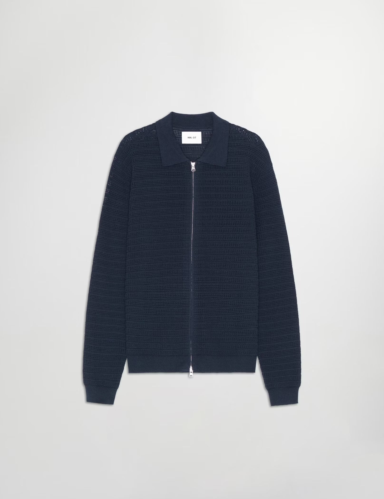 Gustav Long Sleeve Full Zip Sweater In Navy Blue From NN.07
