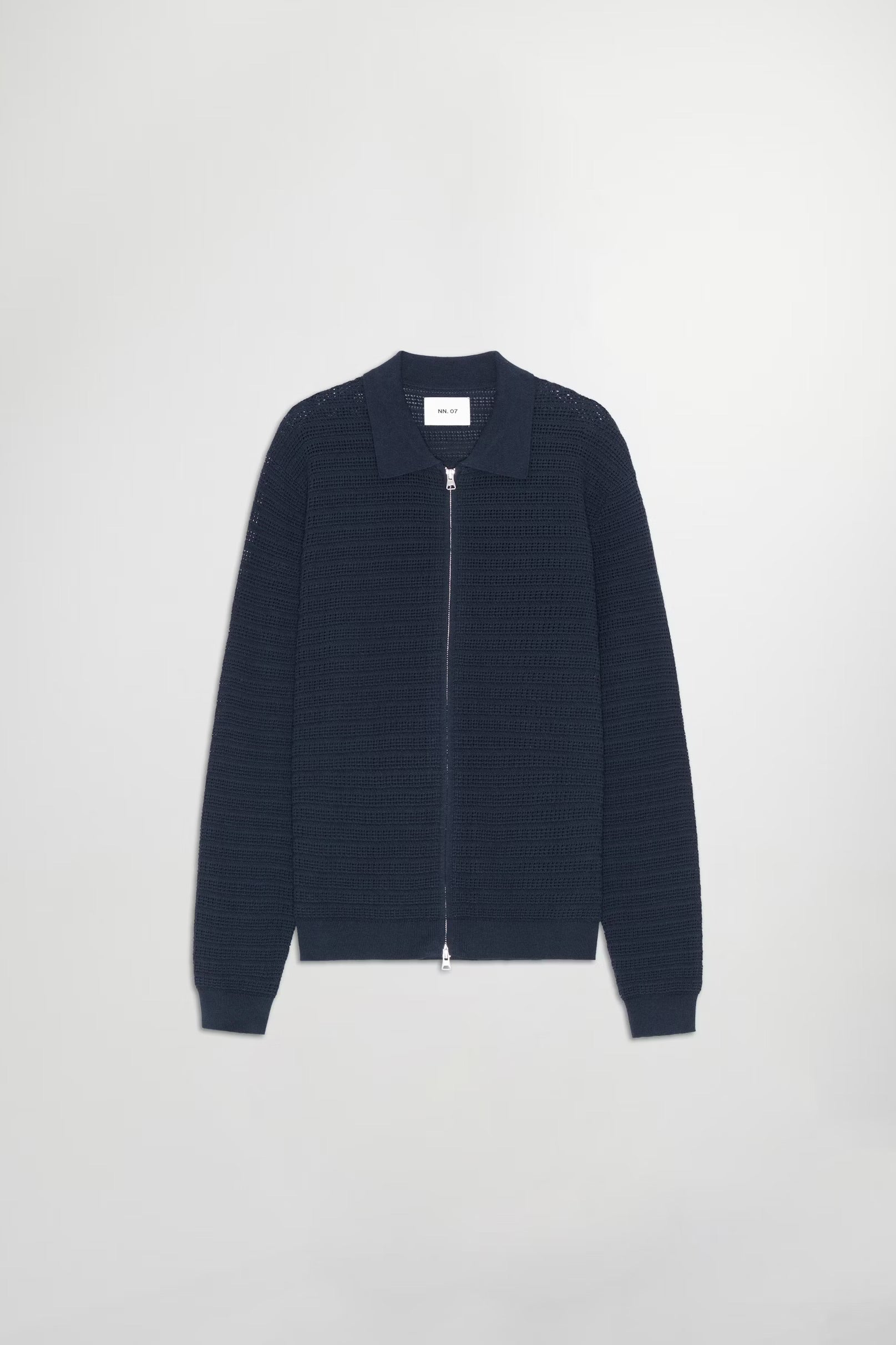 Gustav Long Sleeve Full Zip Sweater In Navy Blue From NN.07
