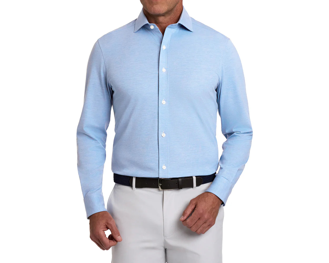 Cullinane Dress Shirt - Heathered Vista Blue, Holderness & Bourne