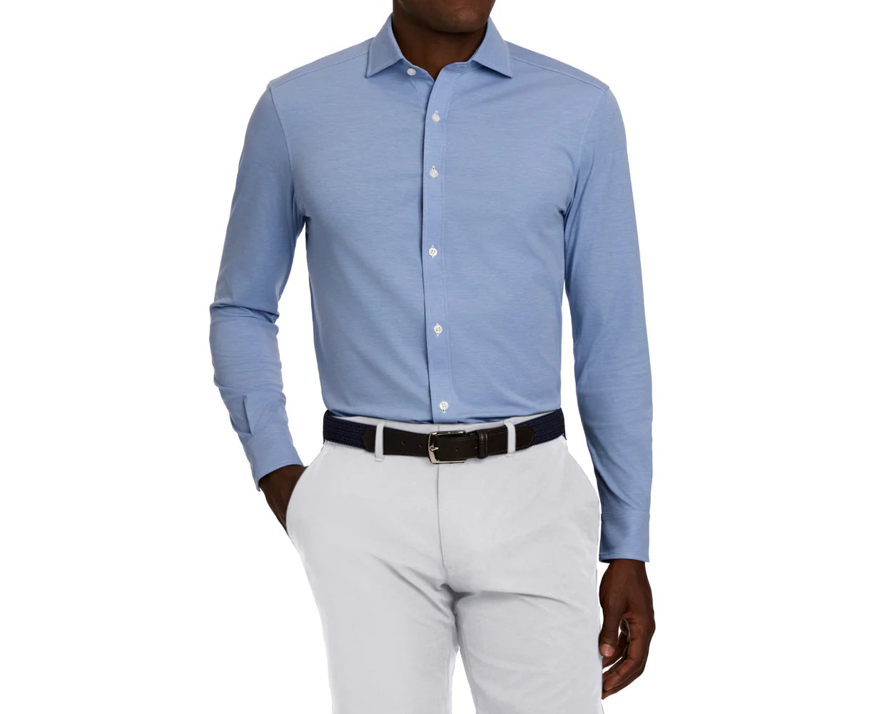 Cullinane Dress Shirt - Heathered Maidston Blue, Holderness & Bourne