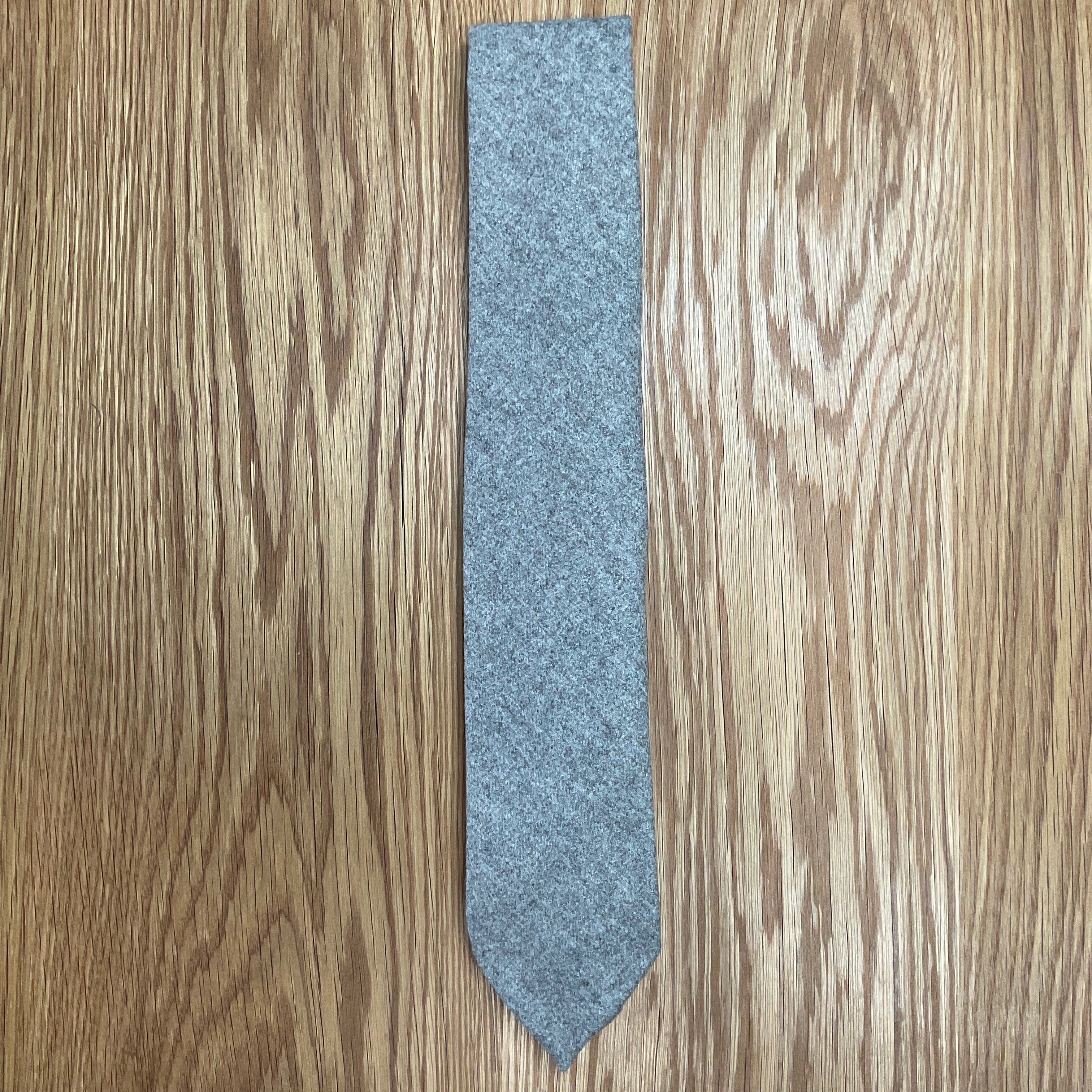 Heather Gray Wool Neck Tie Q. Contary