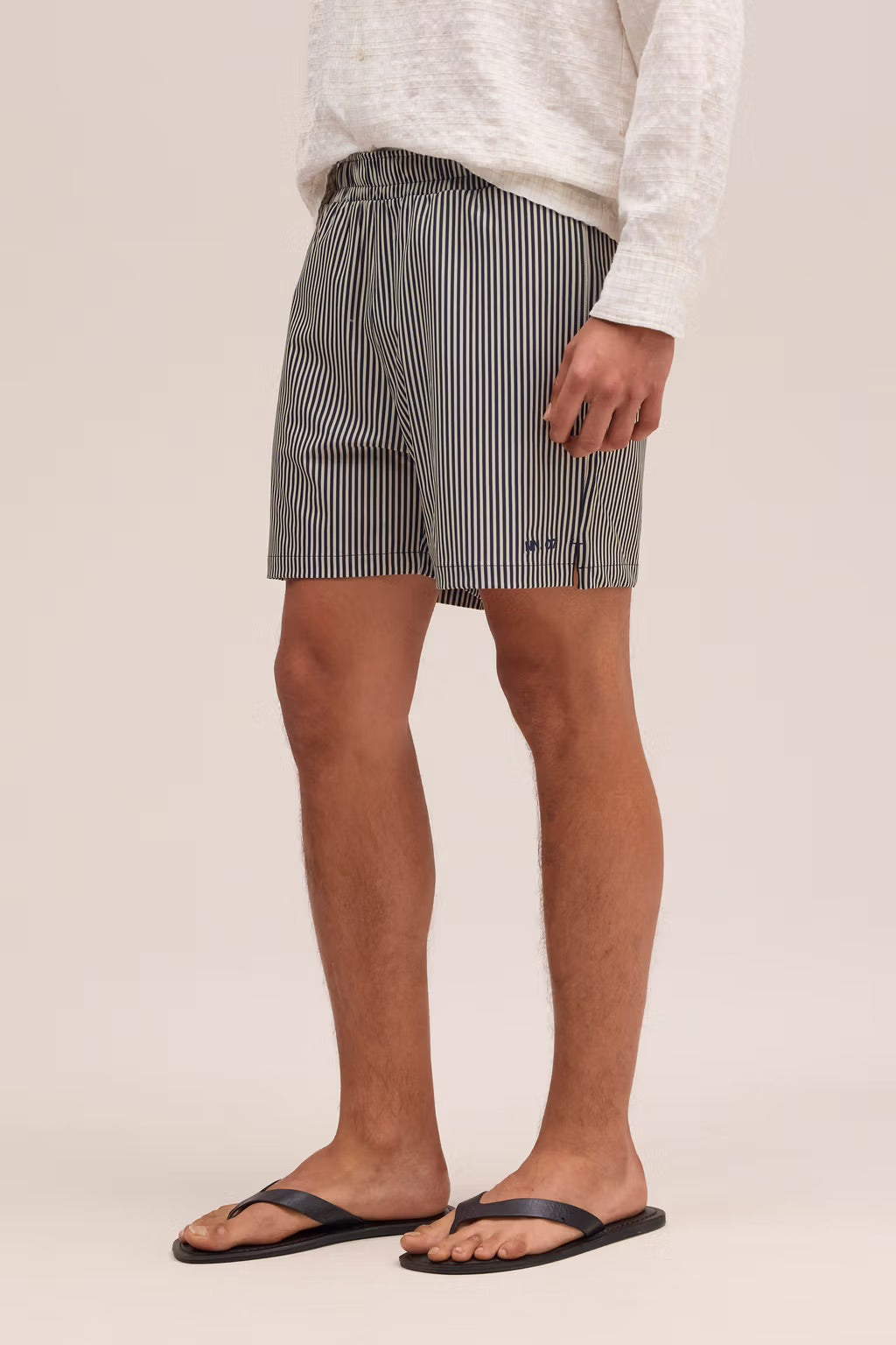 Holiday Drawstring Swimshorts Navy Stripe NN.07 