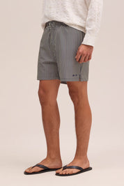 Holiday Drawstring Swimshorts Navy Stripe NN.07 