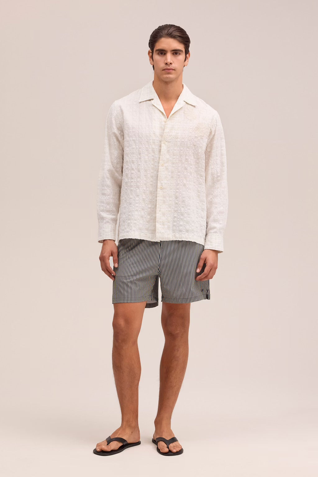 Holiday Drawstring Swimshorts Navy Stripe NN.07 