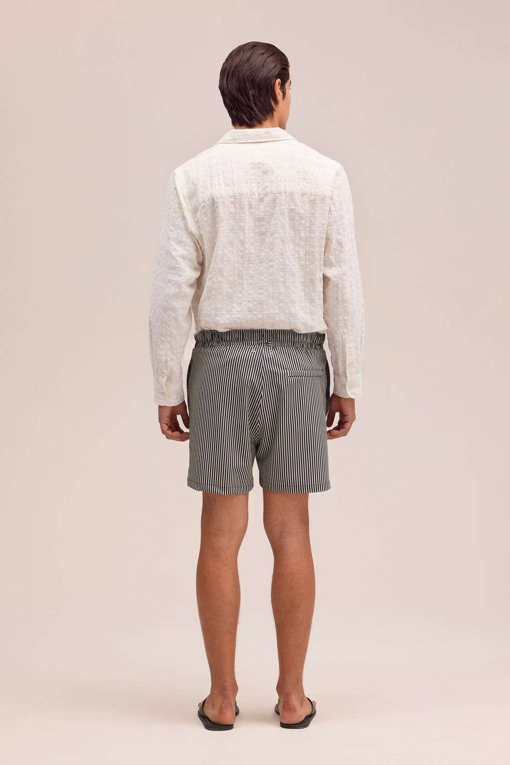 Holiday Drawstring Swimshorts Navy Stripe NN.07