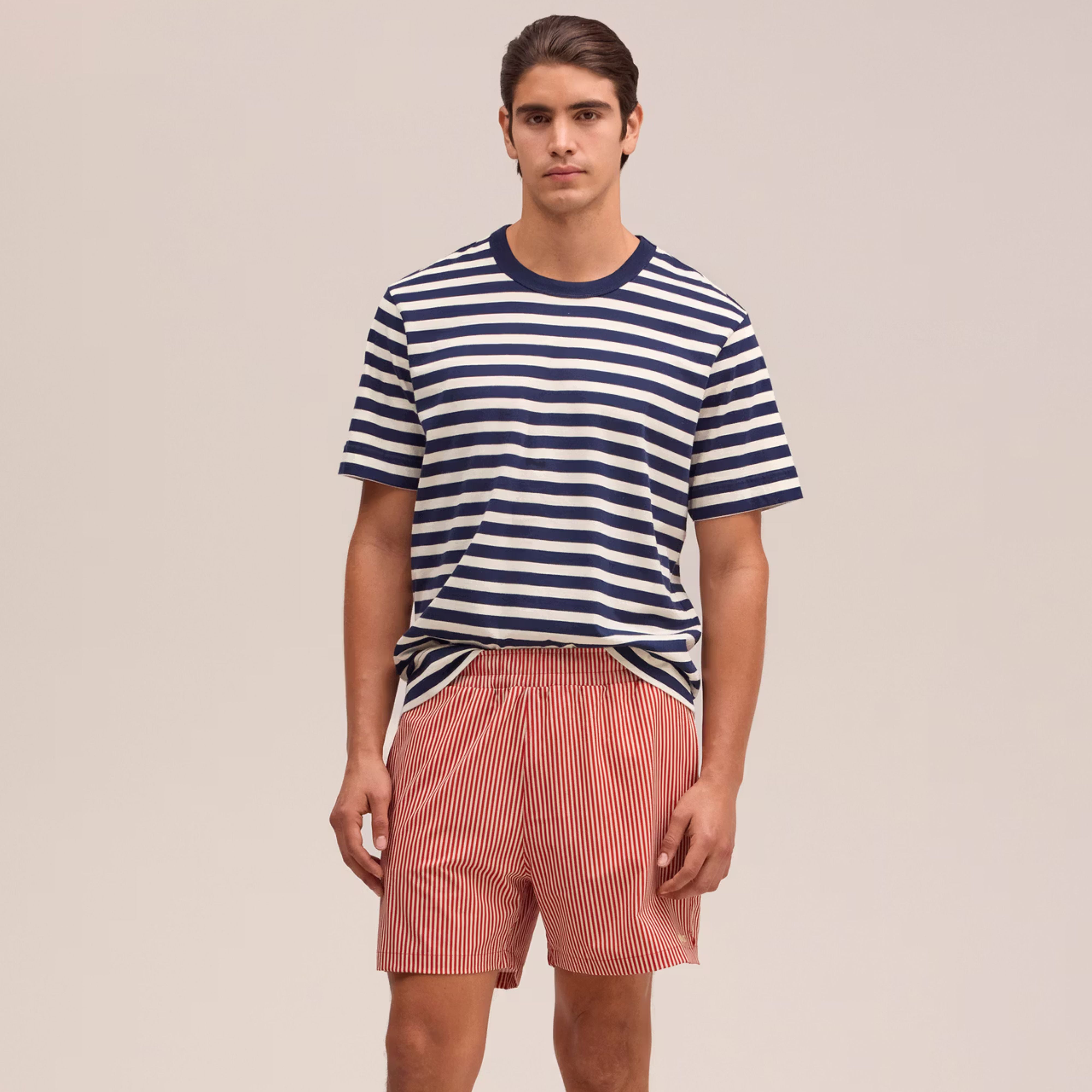 Holiday Drawstring Swimshorts Red Stripe NN.07