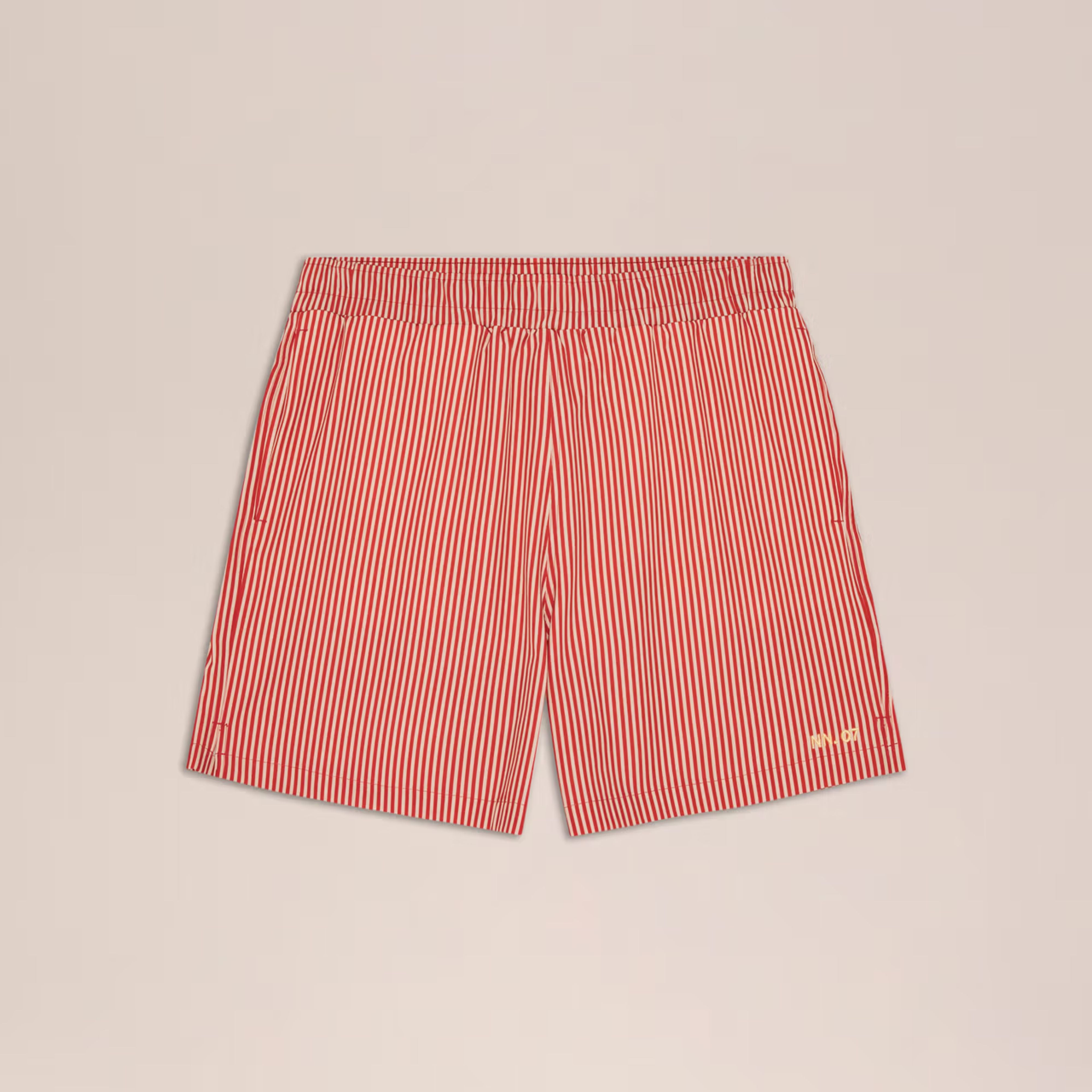 Holiday Drawstring Swimshorts Red Stripe NN.07