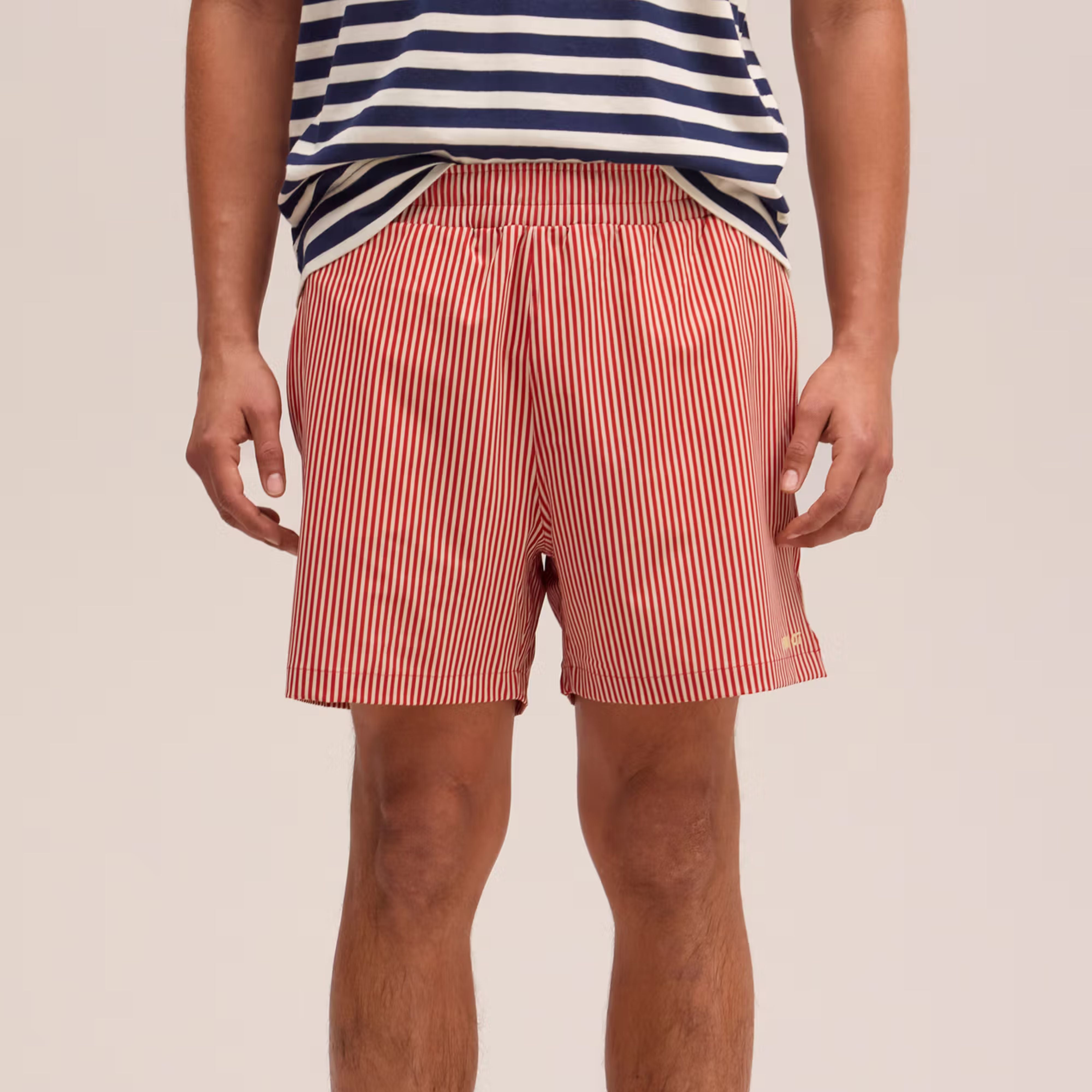Holiday Drawstring Swimshorts Red Stripe NN.07