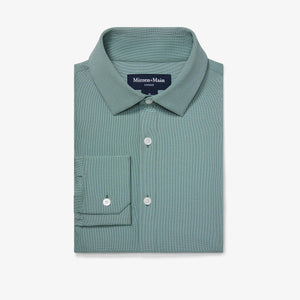 Hunter Green Straton Check Leeward Dress Shirt Mizzen and Main 