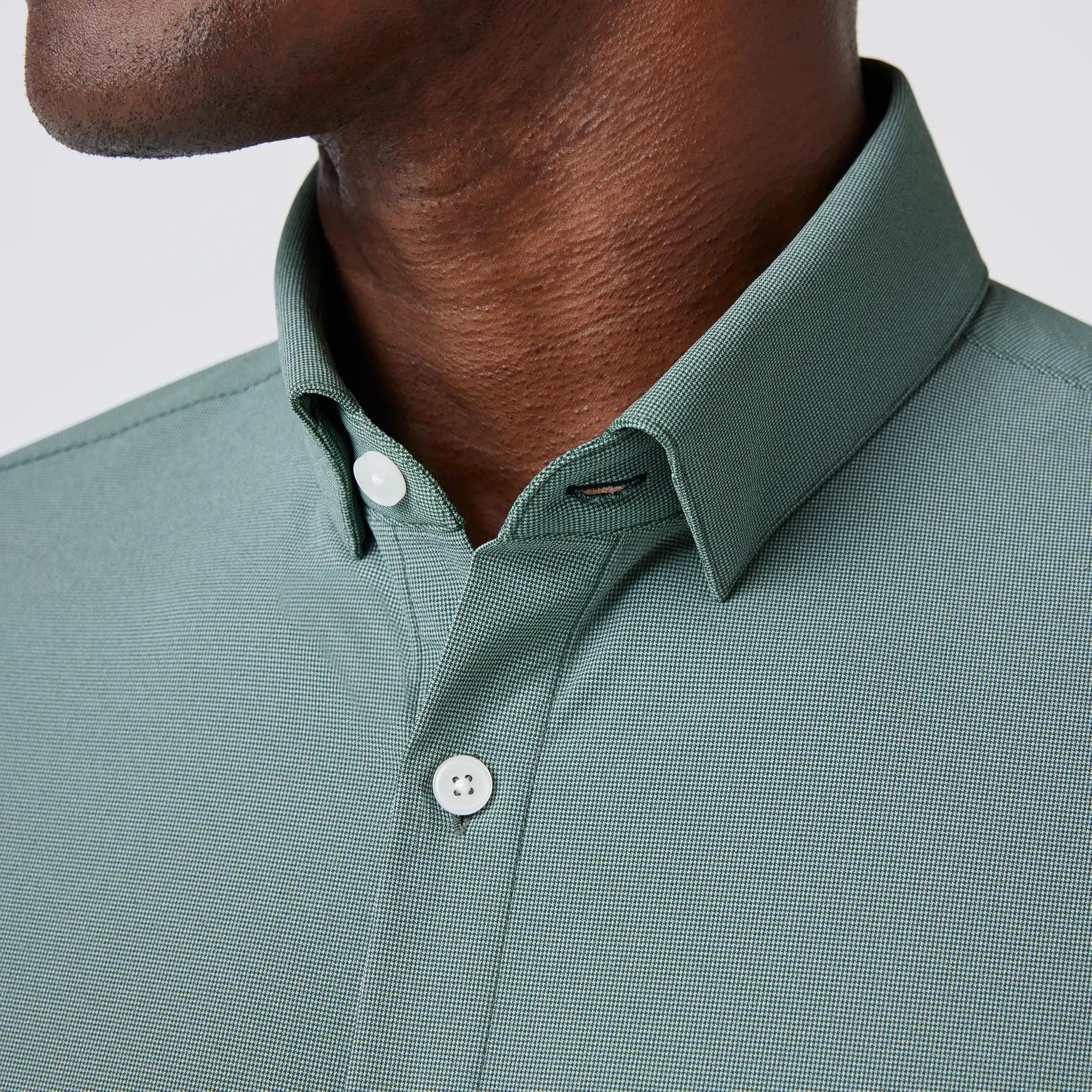 Hunter Green Straton Check Leeward Dress Shirt Mizzen and Main 