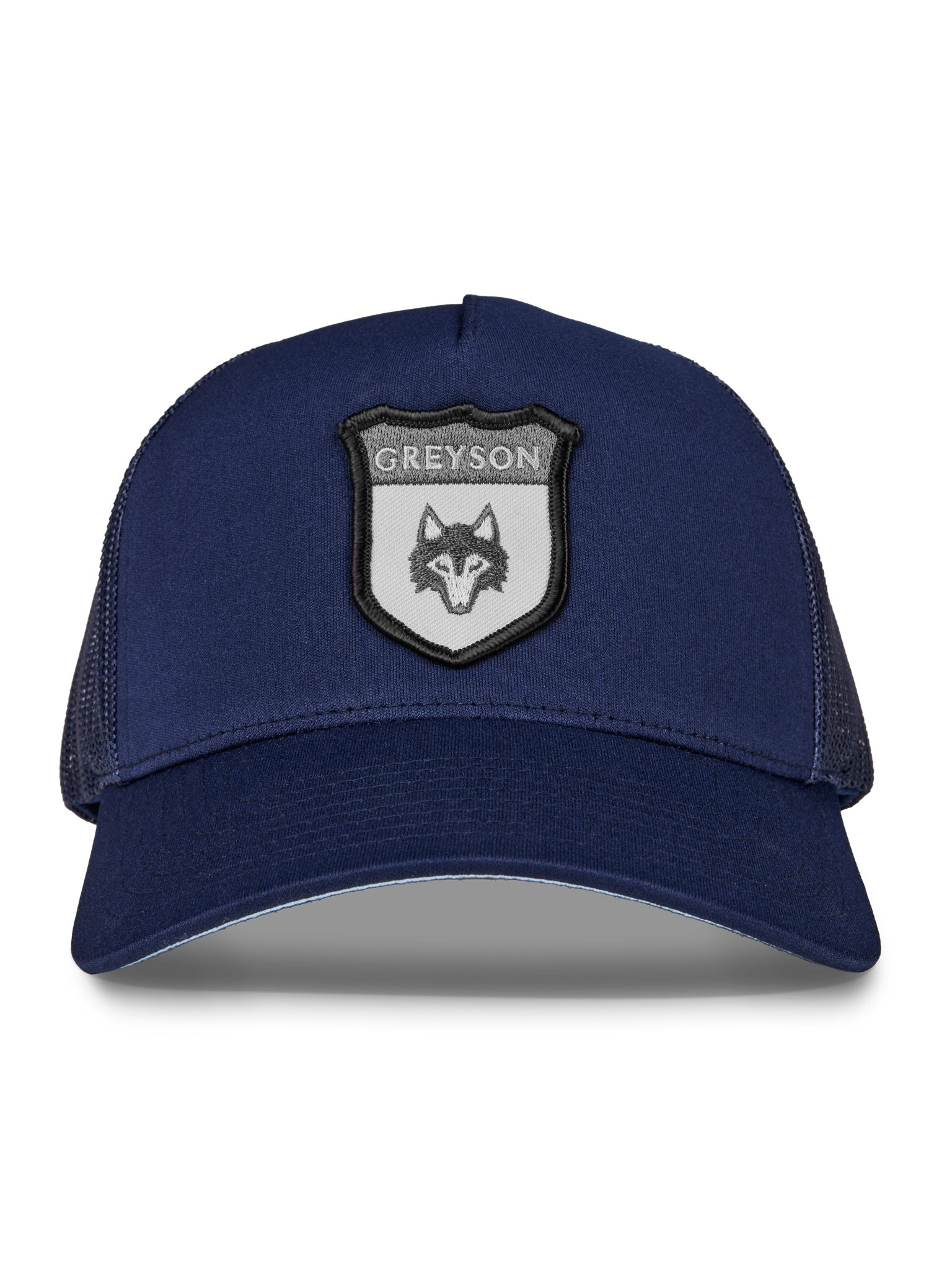 Icon Crest Trucker Hat Maltese Blue Greyson Clothiers 