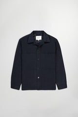 Isak Wool Blend Overshirt - Navy Blue | NN.07