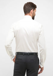 Ivory Slim Fit Dress Shirt 1863 by Eterna Back Model View