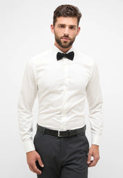 Ivory Slim Fit Dress Shirt 1863 by Eterna Front Model View