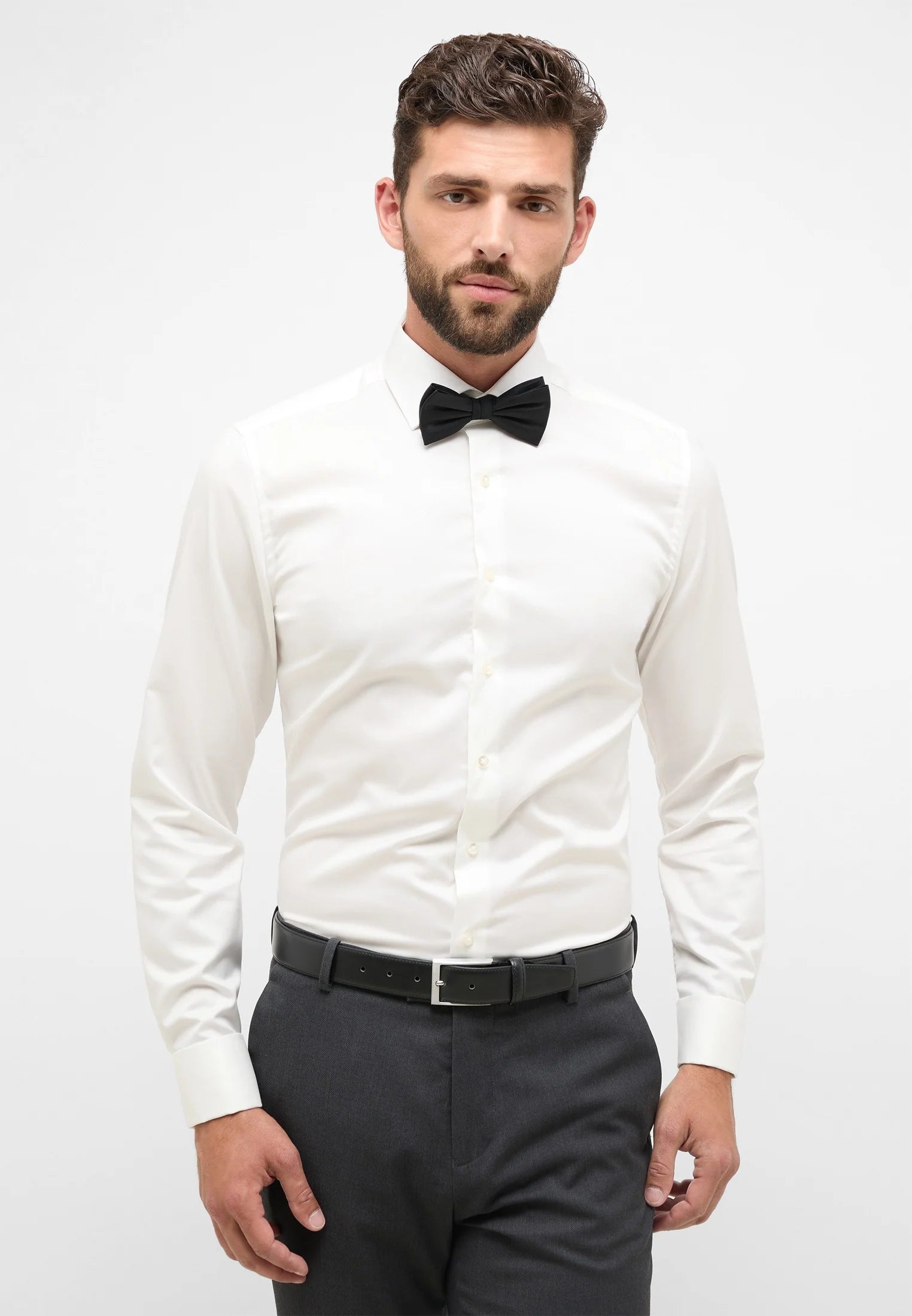 Ivory Slim Fit Dress Shirt | Eterna - 15 / Ivory / Regular Ivory Slim Fit Dress Shirt | Eterna - 15 / Ivory / Regular