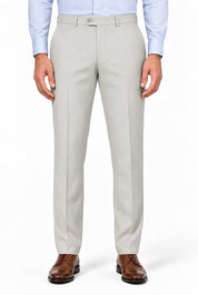 Ivory Herringbone Houston Ballin Dress Pant