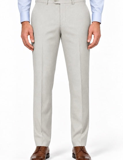 Ivory Herringbone Houston Ballin Dress Pant