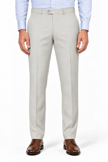 Ivory Herringbone Houston Ballin Dress Pant