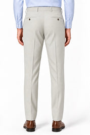 Ivory Herringbone Houston Ballin Dress Pant