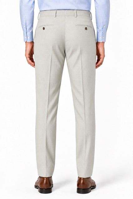Ivory Herringbone Houston Ballin Dress Pant