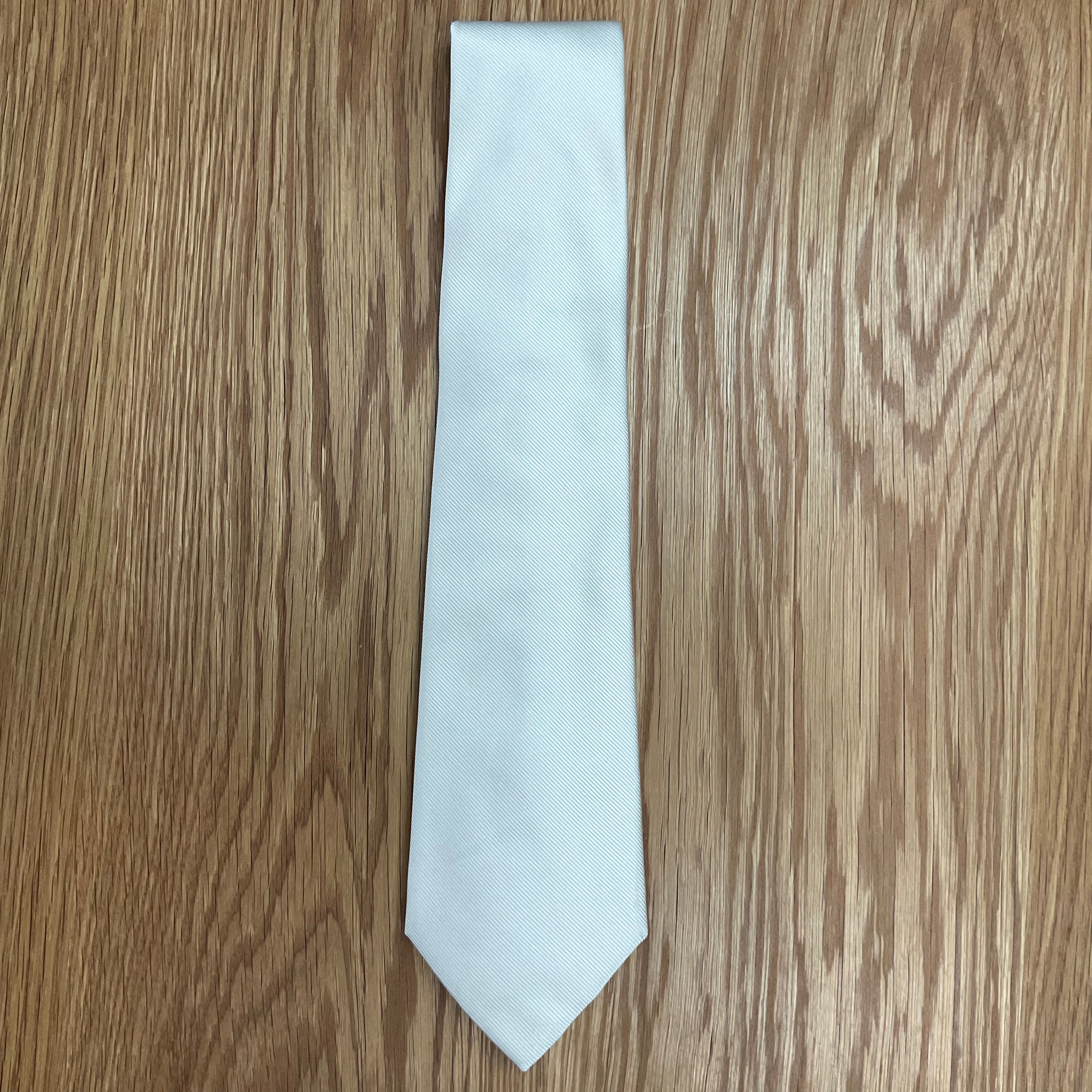 Ivory Micro Twill Silk Tie Q. Contrary