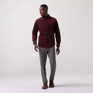 Jackson Corduroy Shirt Wine Mizzen + Main