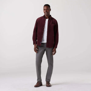 Jackson Corduroy Shirt Wine Mizzen + Main