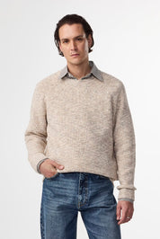 Jacobo Boucle Yarn Sweater In White Pepper From NN.07
