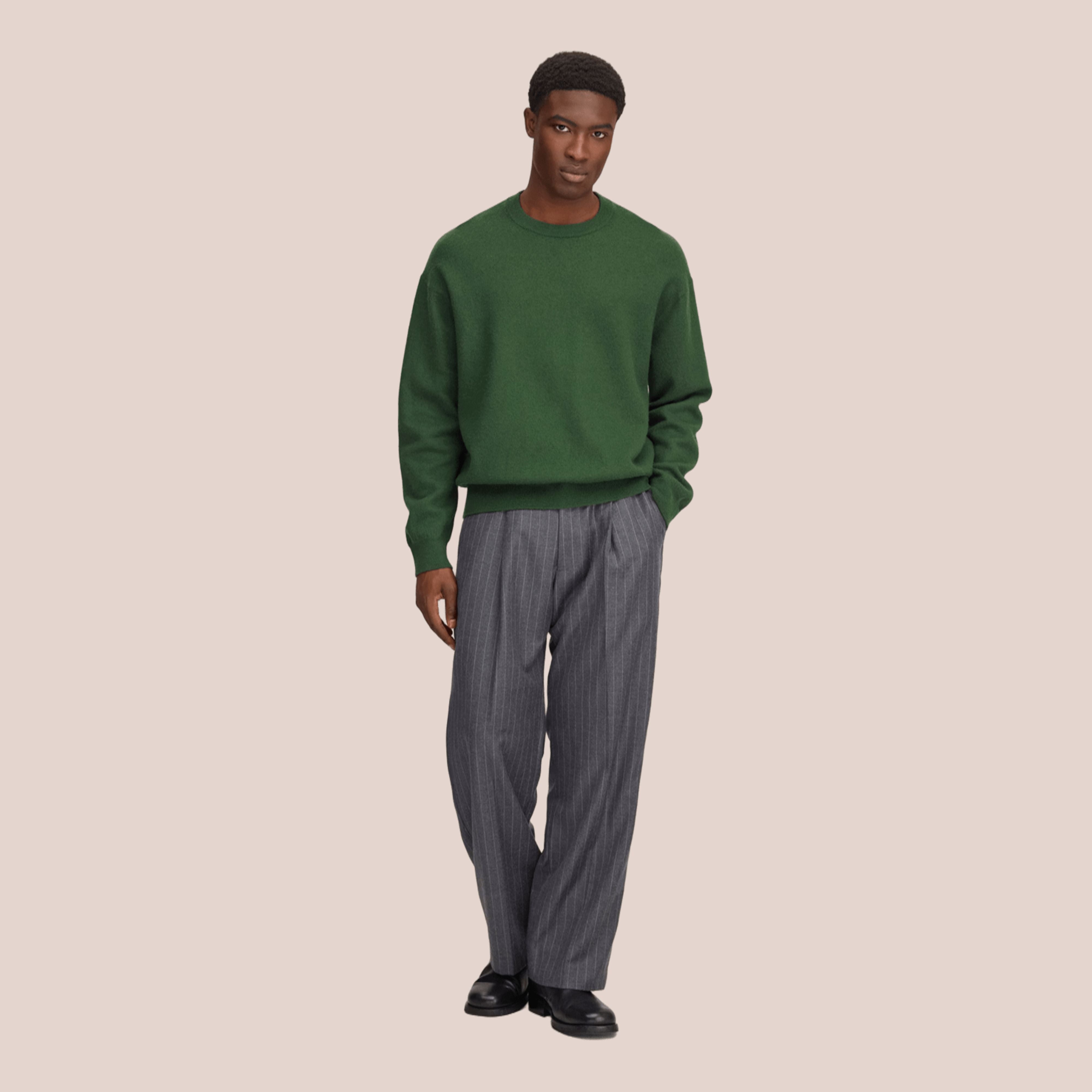 Jasper Boiled Wool Sweater Eden Green NN.07