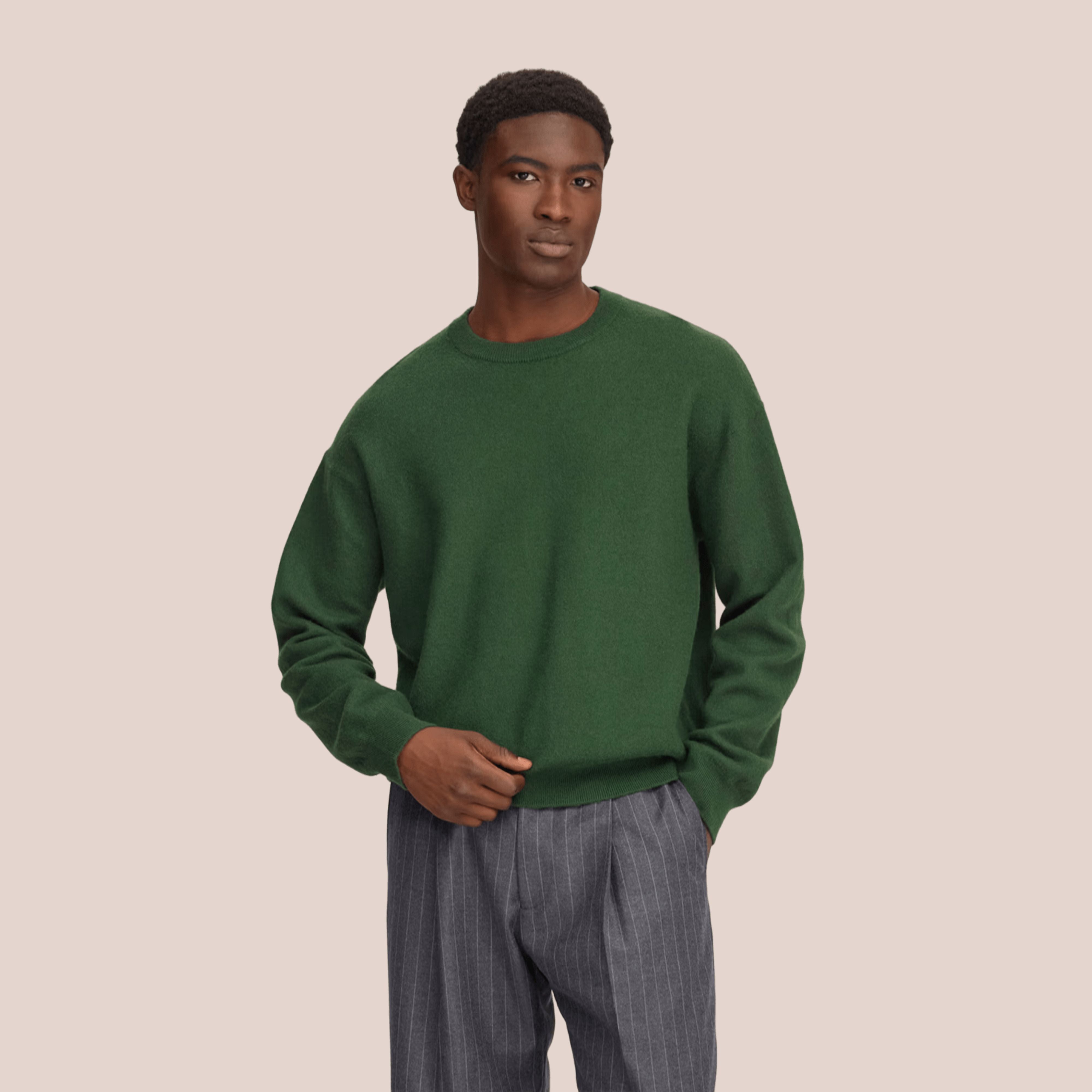 Jasper Boiled Wool Sweater Eden Green NN.07