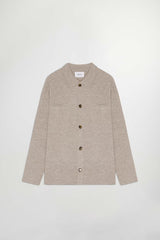 Jonas Boiled Wool Overshirt - Khaki Beige | NN.07