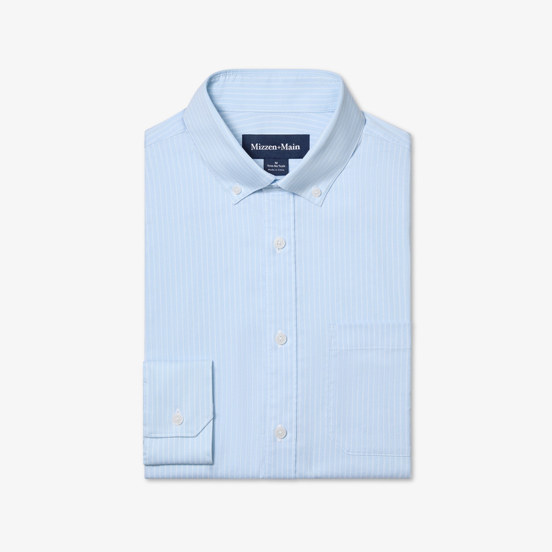 Kennedy Shirt Cloud Blue Chalk Stripe Mizzen+Main