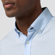 Kennedy Shirt Cloud Blue Chalk Stripe Mizzen+Main