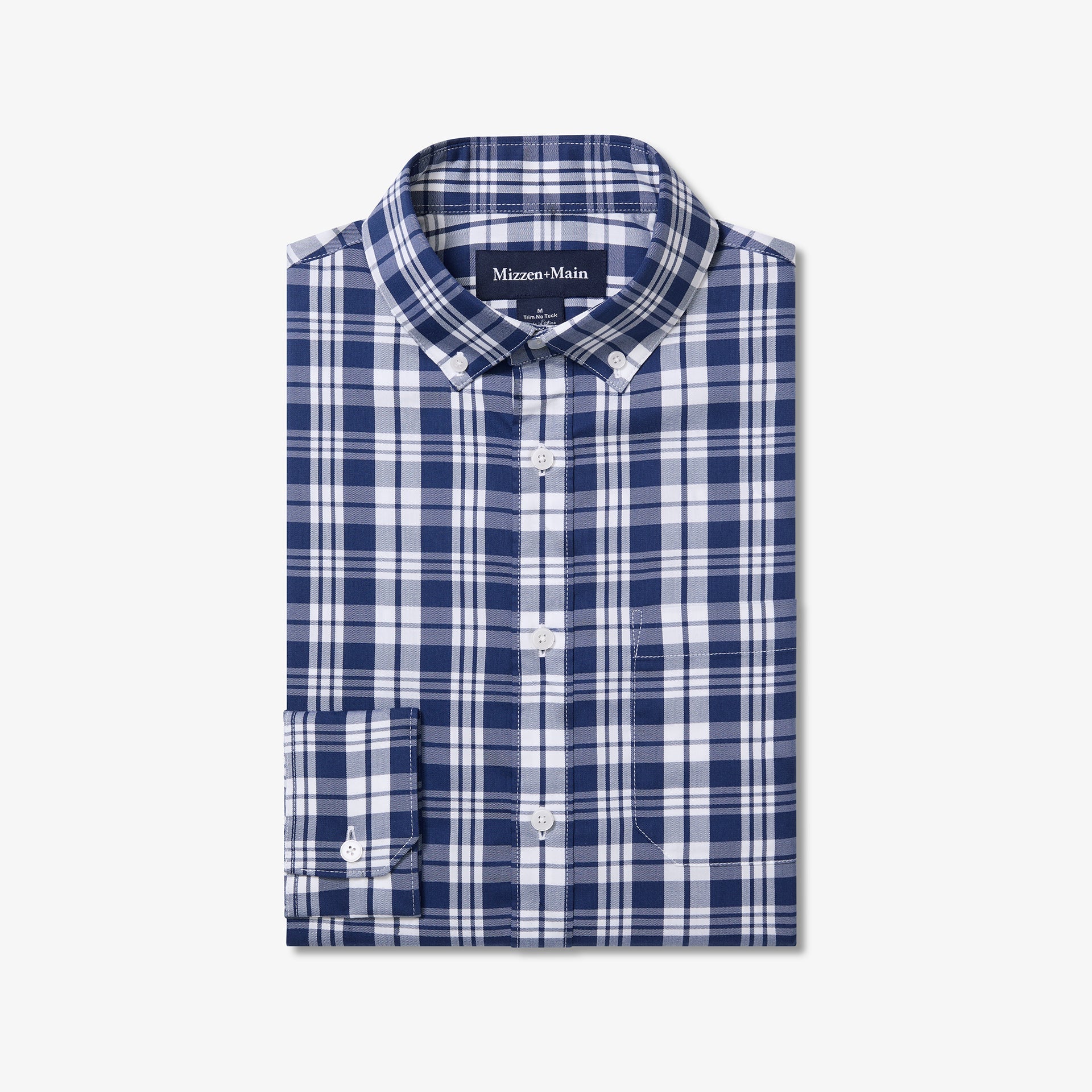 Kennedy Shirt Midnight Navy Beckett Plaid Mizzen+Main