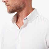 White Solid Leeward Dress Shirt | Mizzen+Main