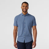 Coastal Fjord Heather Leeward Short Sleeve Shirt | Mizzen+Main