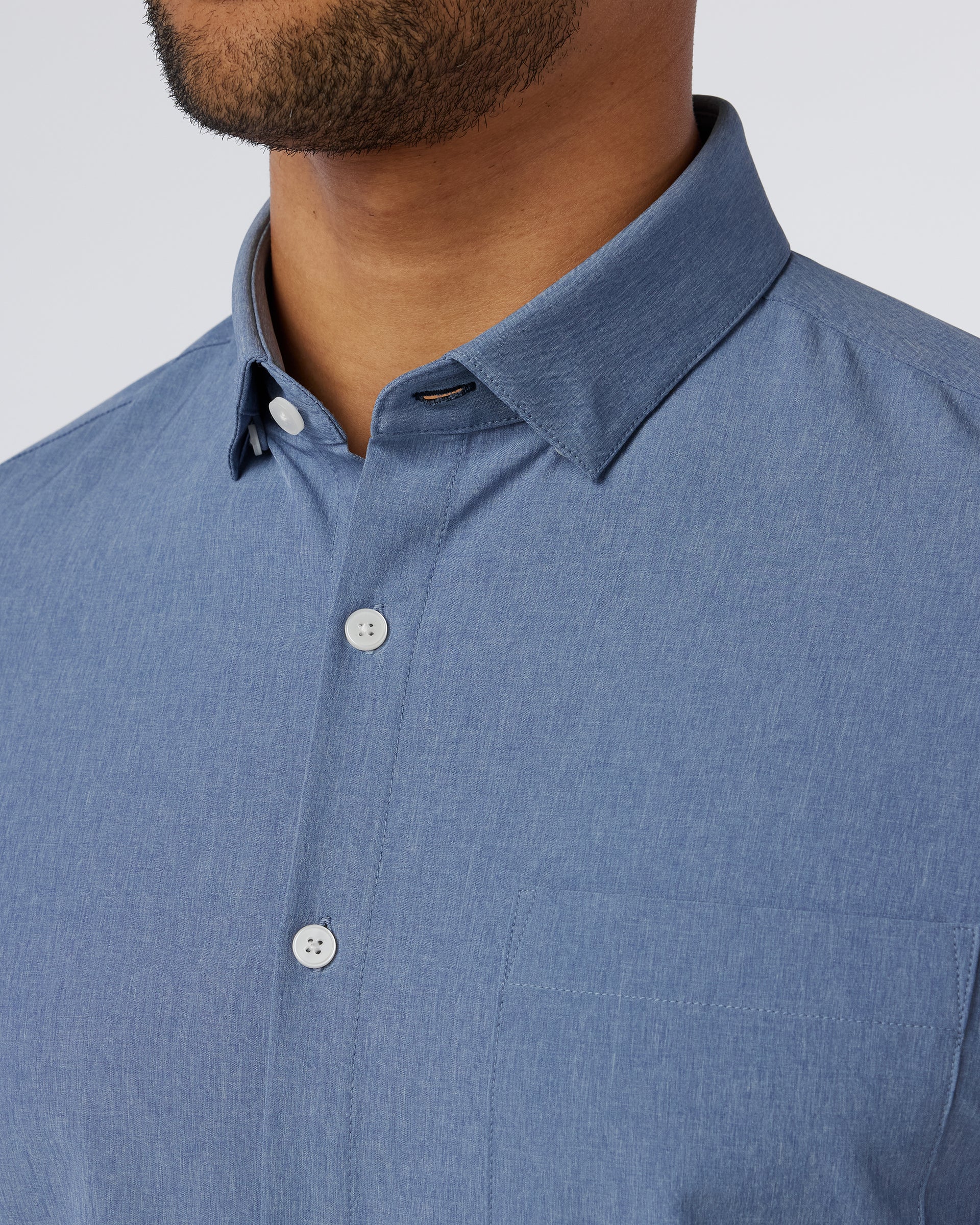 Leeward Short Sleeve Coastal Fjord Heather Mizzen+Main