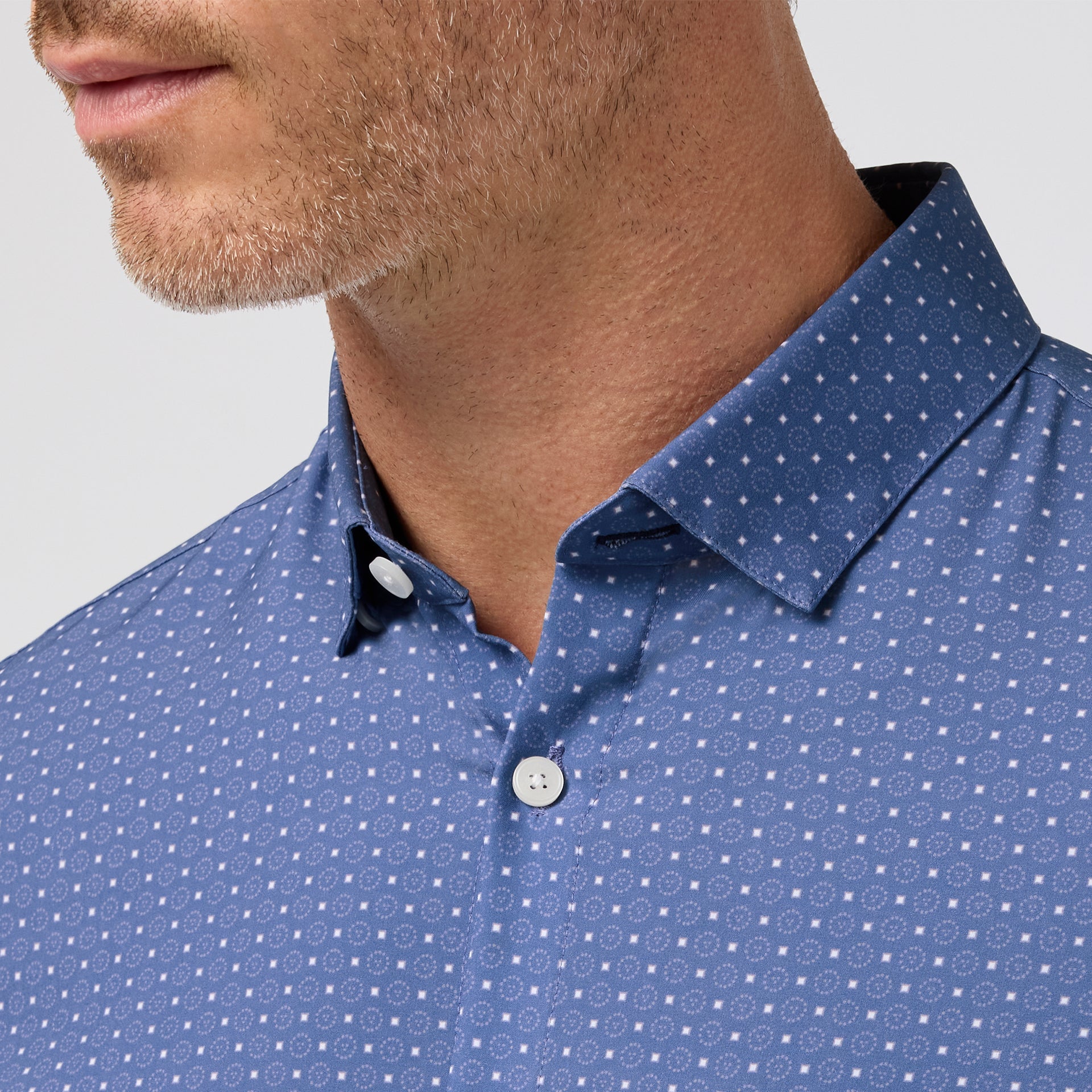 Leeward Short Sleeve Coastal Fjord Medallion Print Mizzen+Main