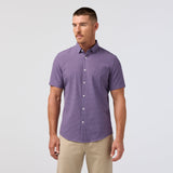 Passion Purple Palm Shadow Leeward Short Sleeve Shirt | Mizzen+Main